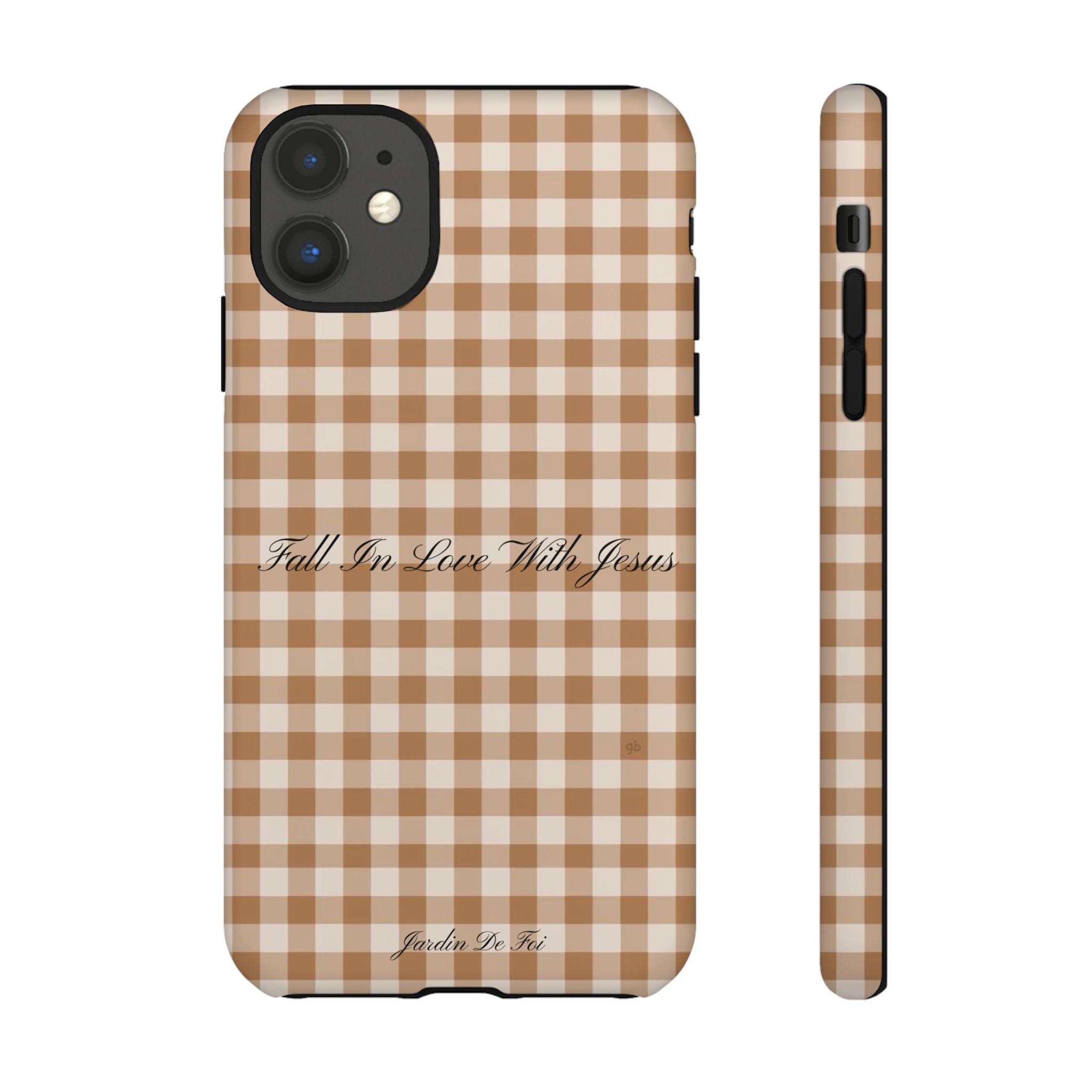Brown Plaid Fall Case