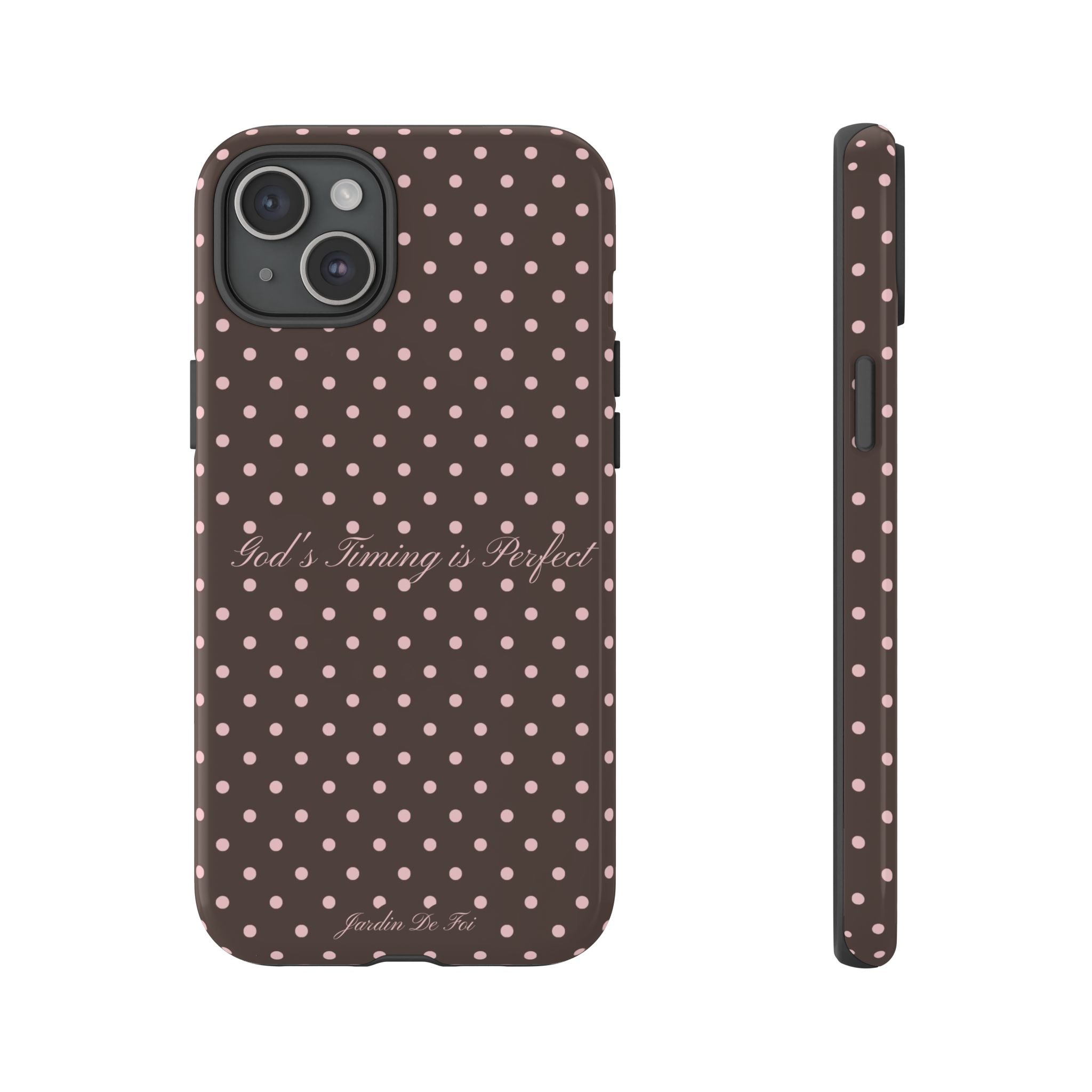 Pink & Brown Polka Dot Case