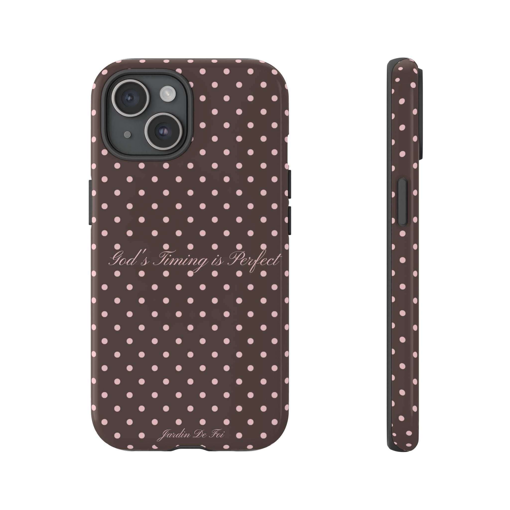 Pink & Brown Polka Dot Case