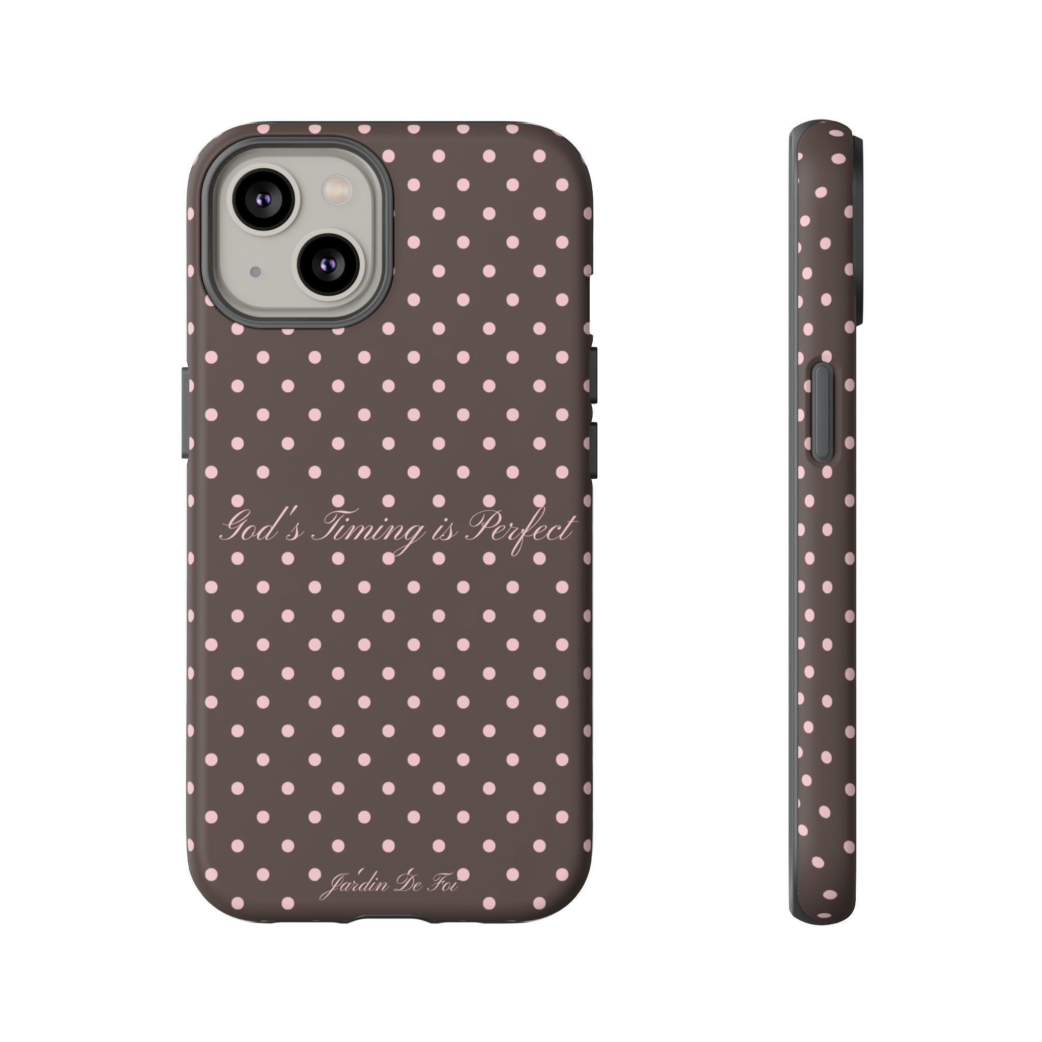 Pink & Brown Polka Dot Case