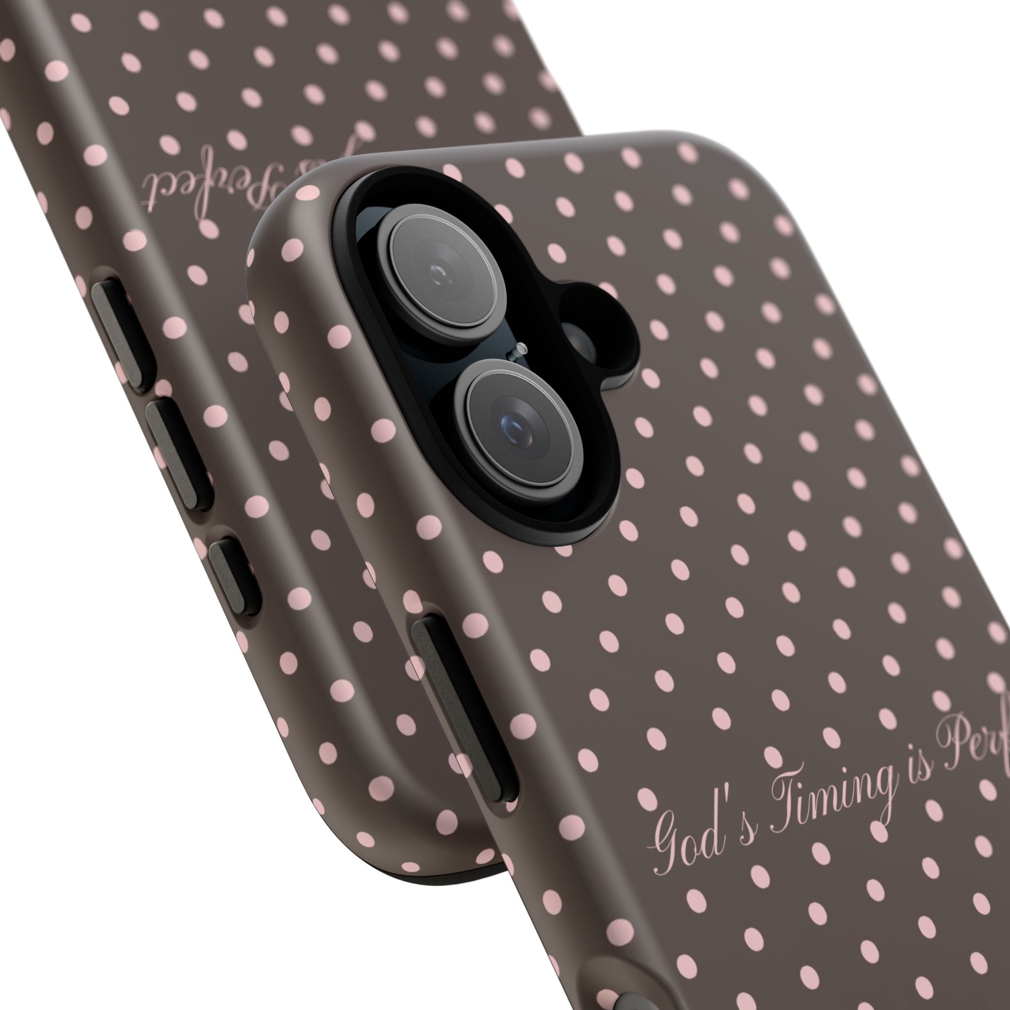 Pink & Brown Polka Dot Case
