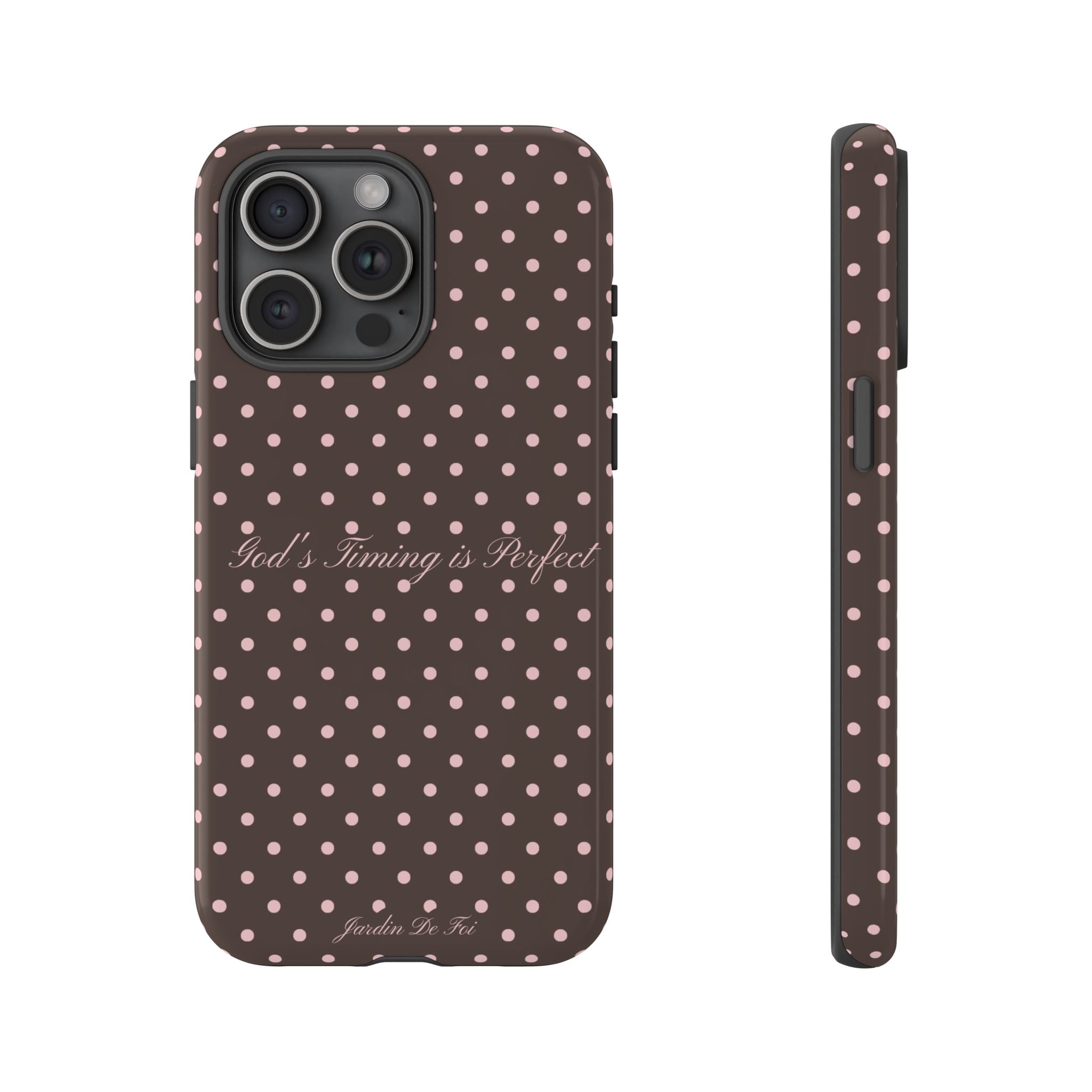 Pink & Brown Polka Dot Case