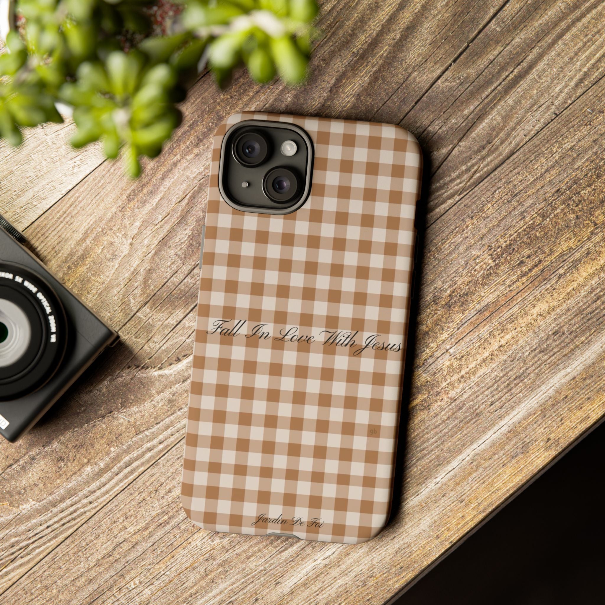 Brown Plaid Fall Case