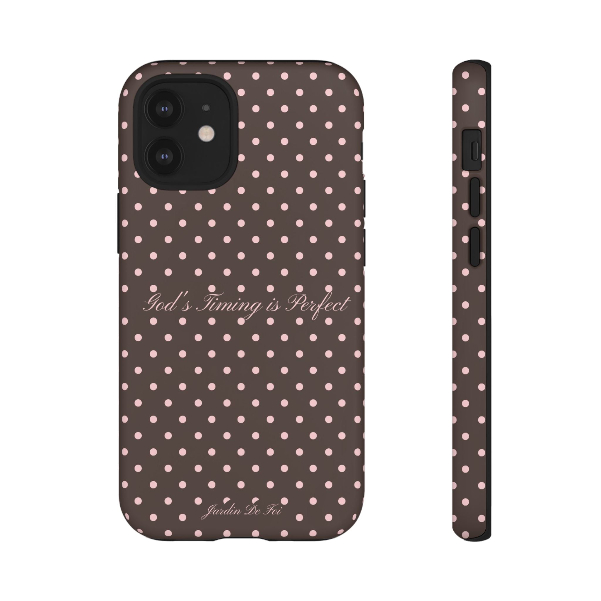 Pink & Brown Polka Dot Case