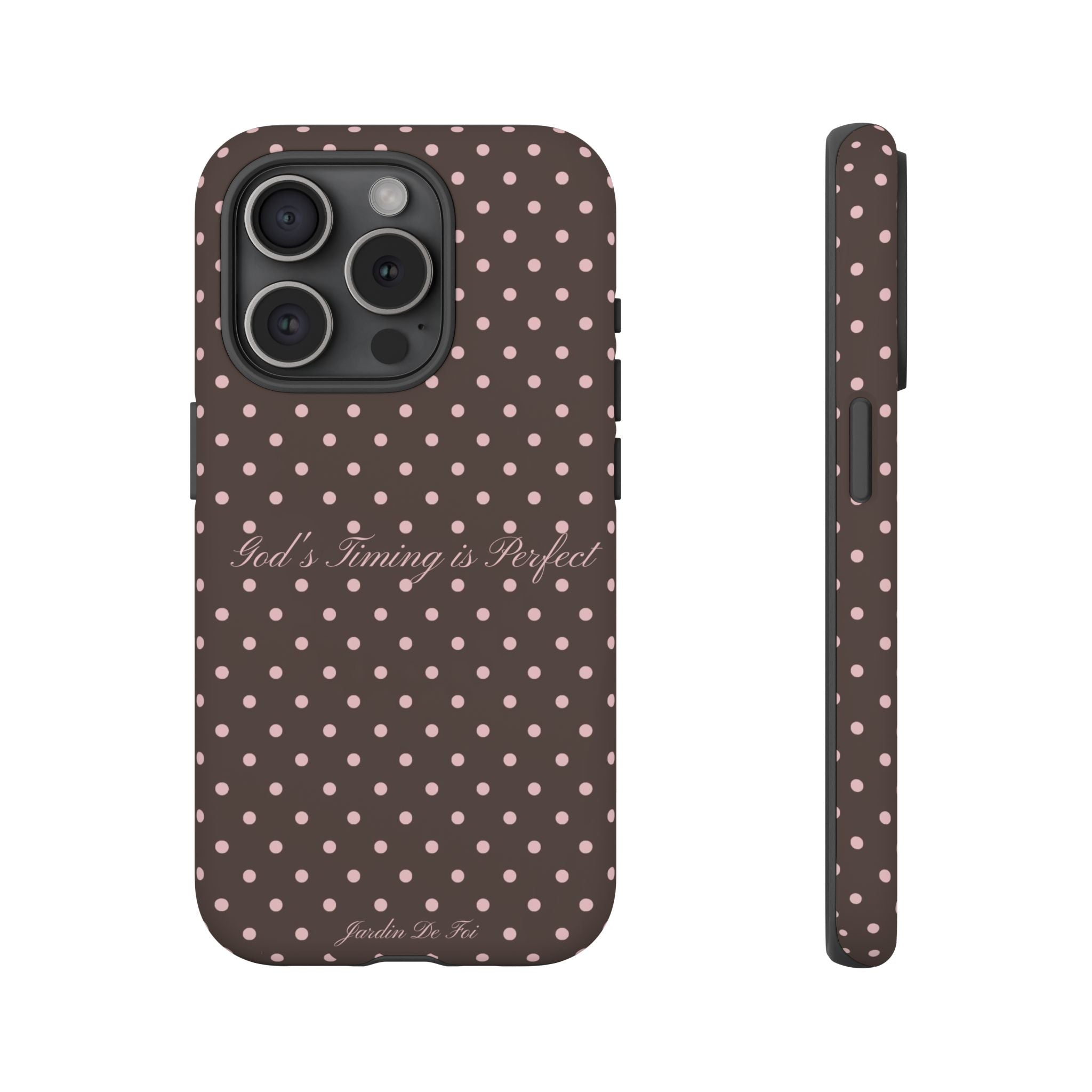 Pink & Brown Polka Dot Case