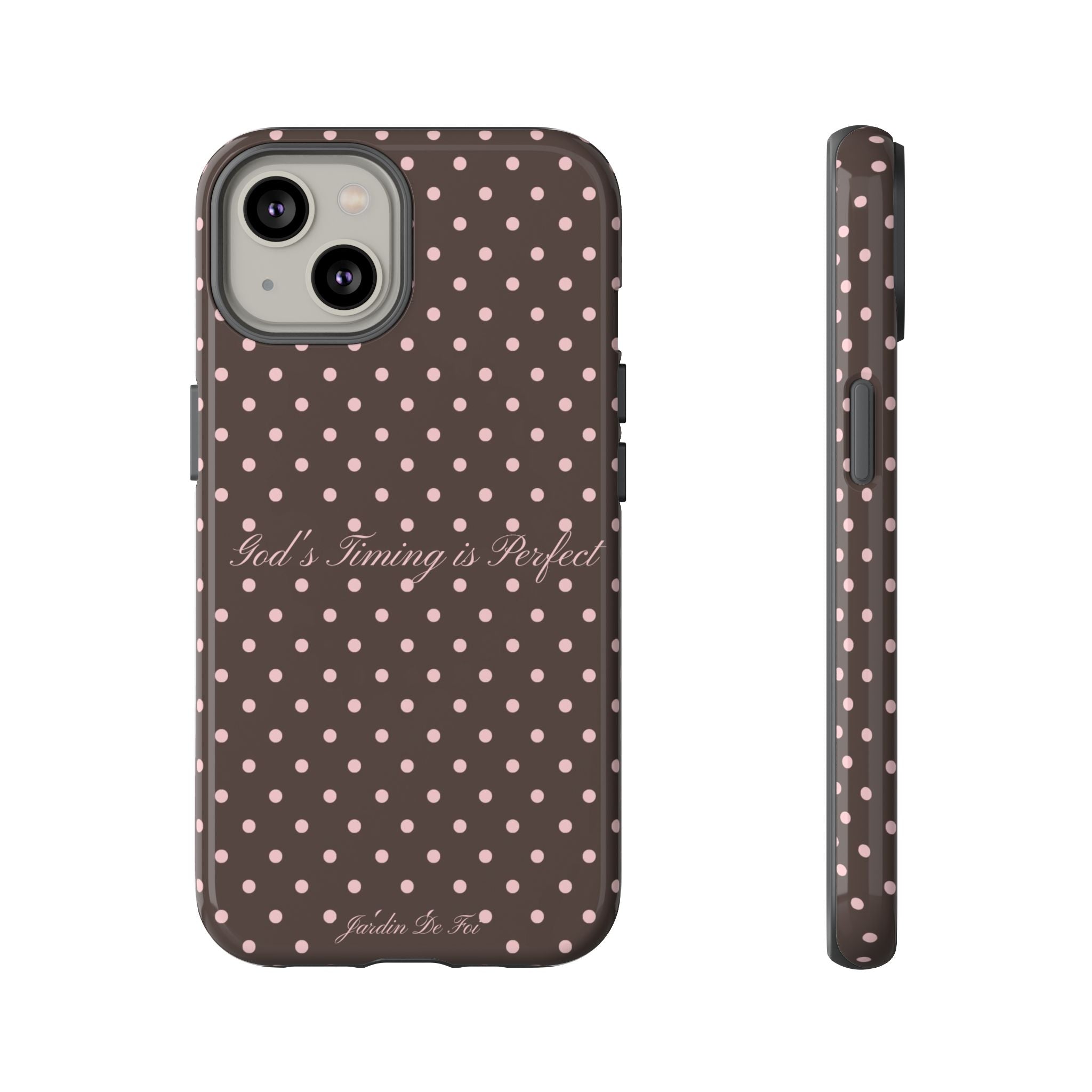 Pink & Brown Polka Dot Case