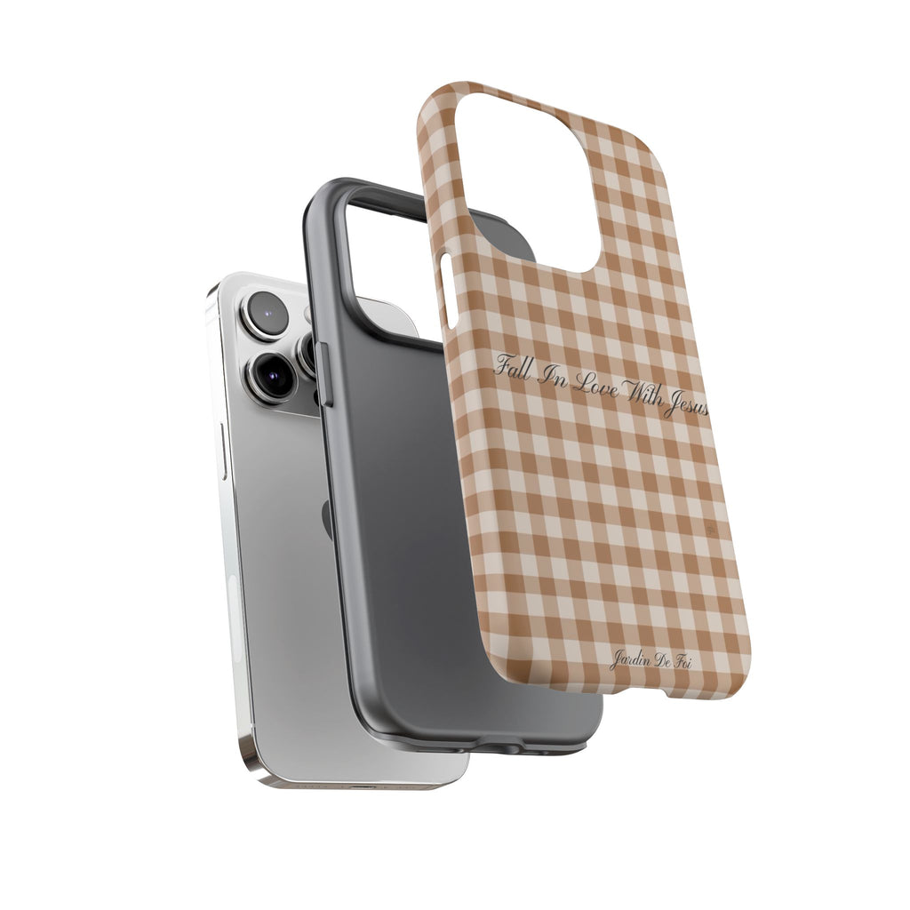 Brown Plaid Fall Case