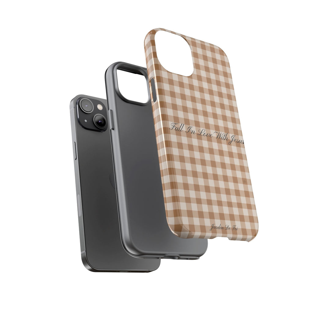 Brown Plaid Fall Case