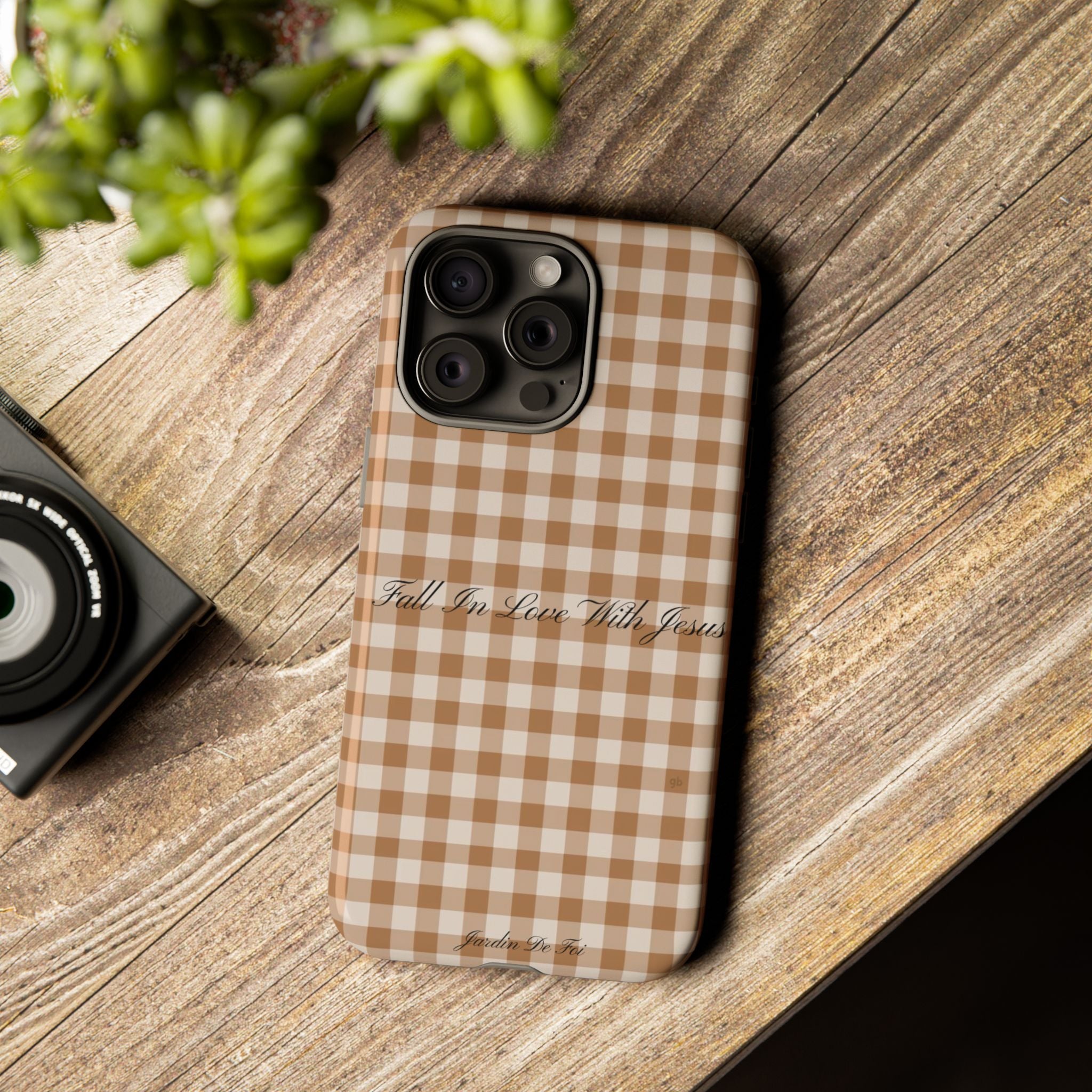 Brown Plaid Fall Case