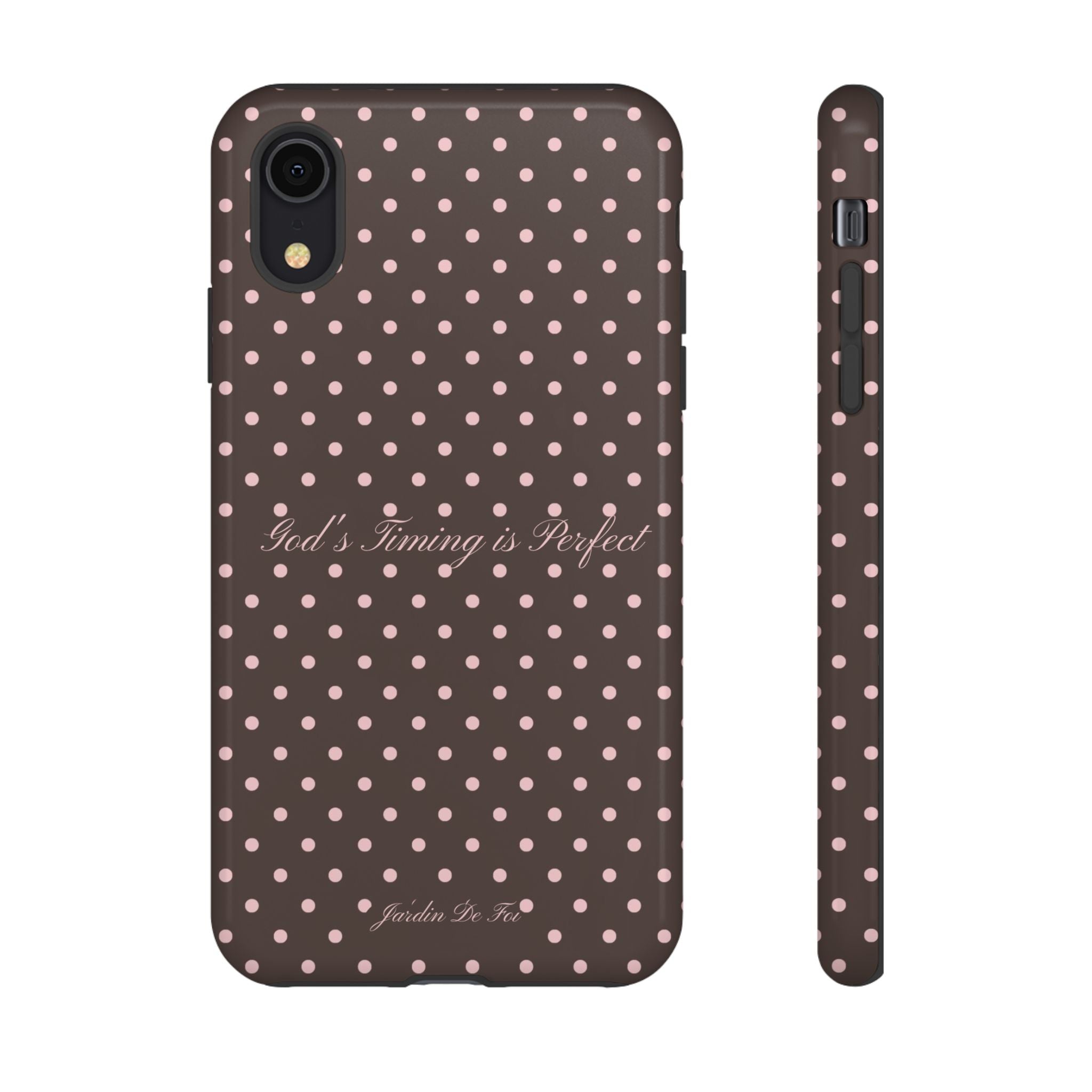 Pink & Brown Polka Dot Case