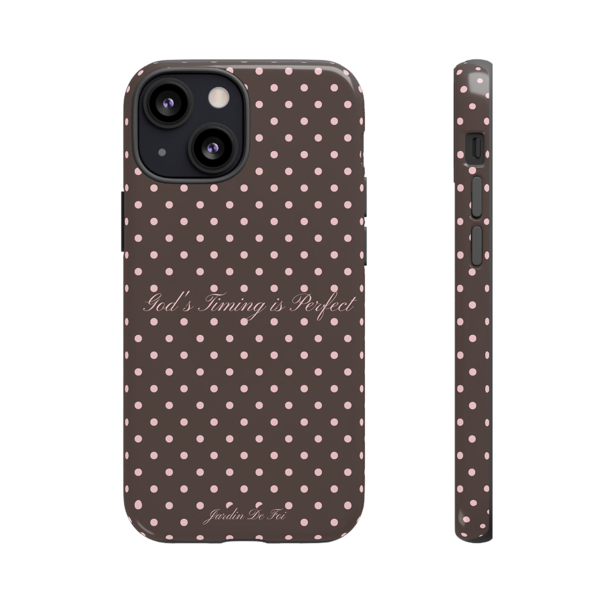 Pink & Brown Polka Dot Case