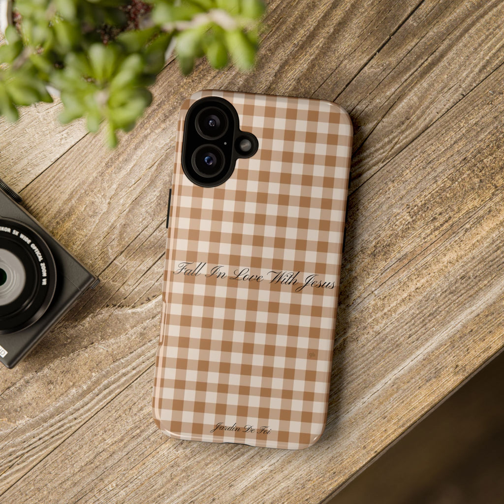 Brown Plaid Fall Case