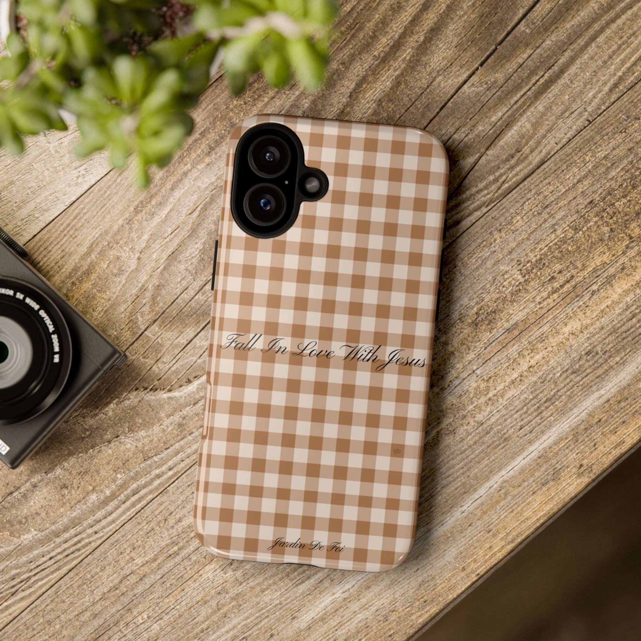 Brown Plaid Fall Case