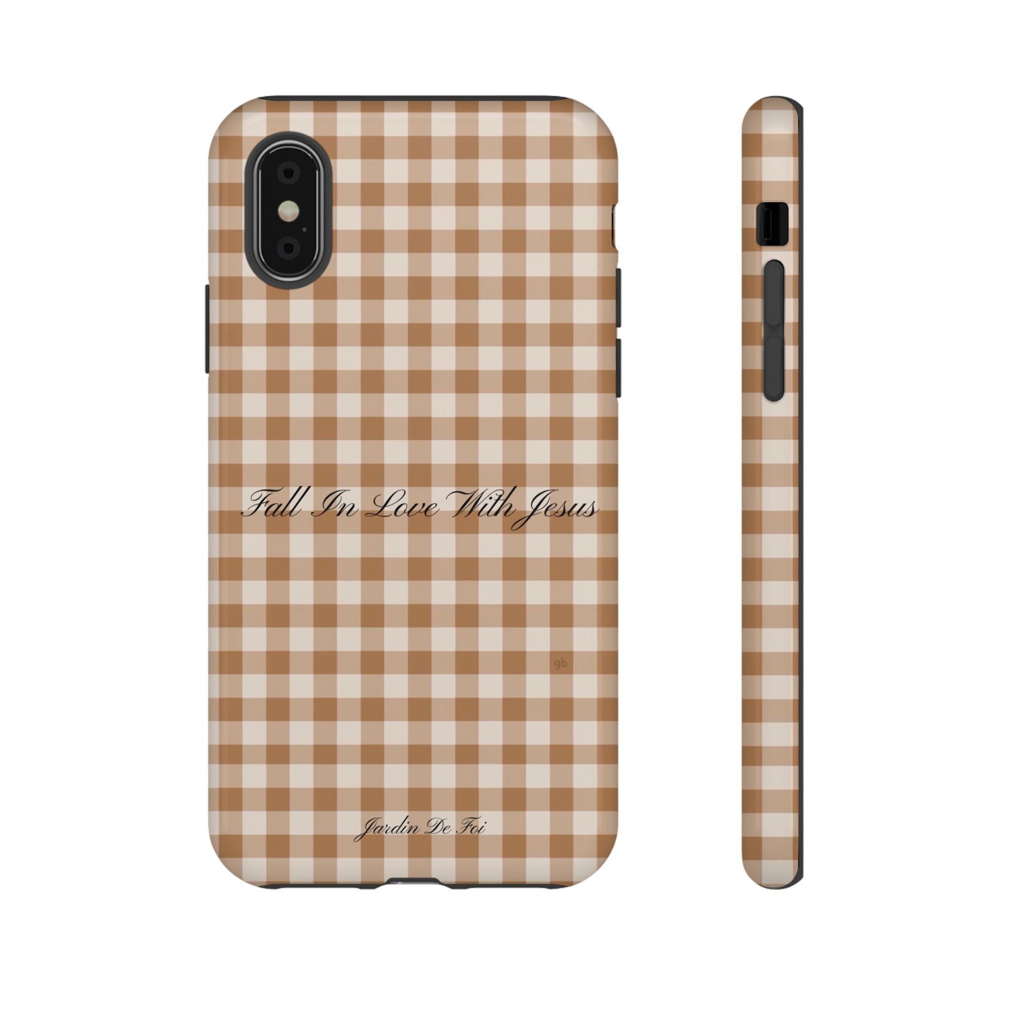 Brown Plaid Fall Case