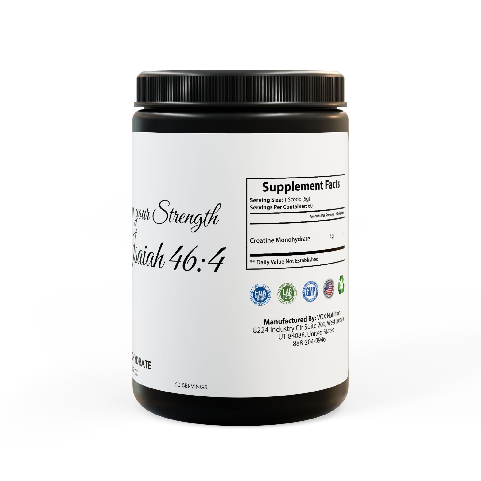 Creatine Monohydrate Supplement (300g, 10.58oz)