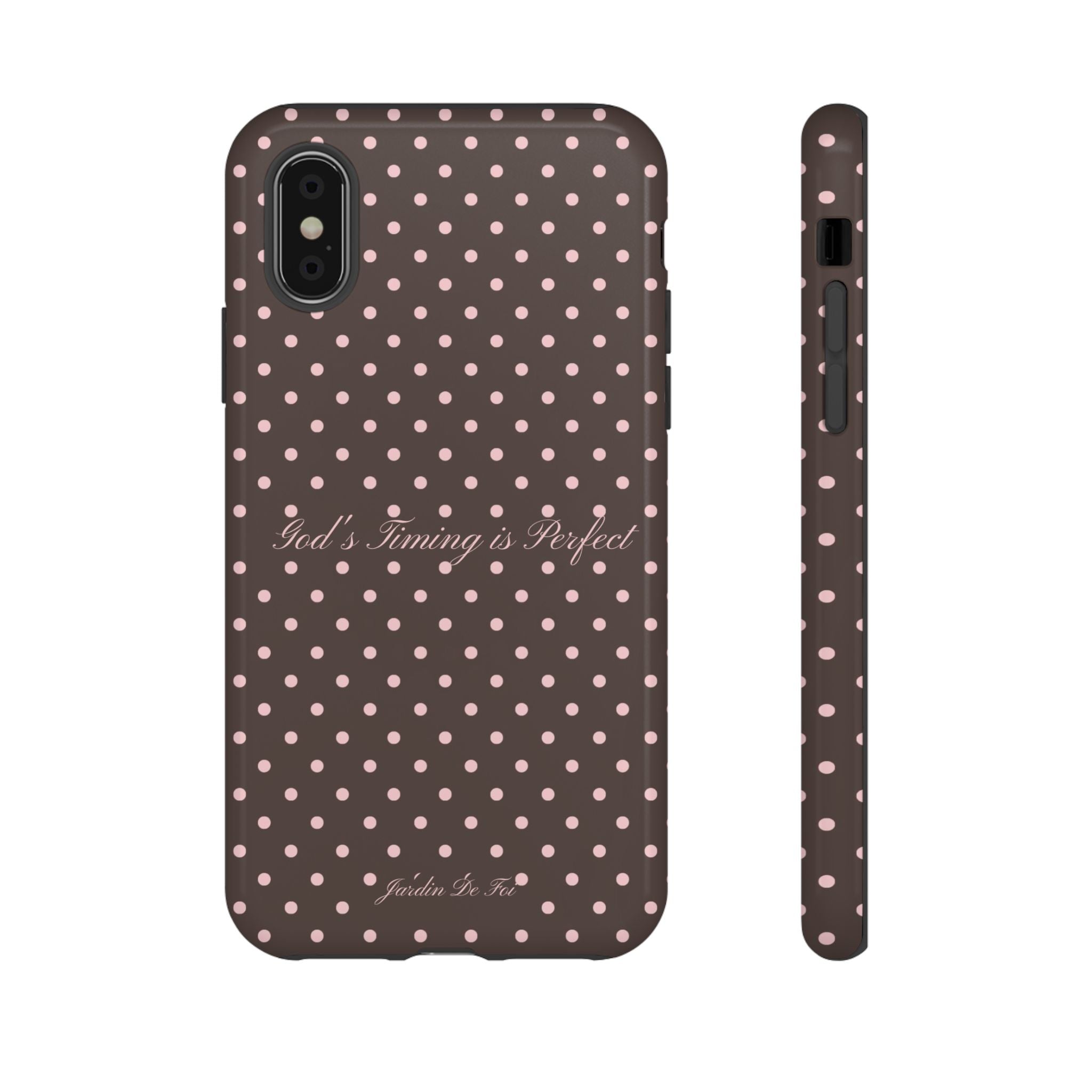 Pink & Brown Polka Dot Case