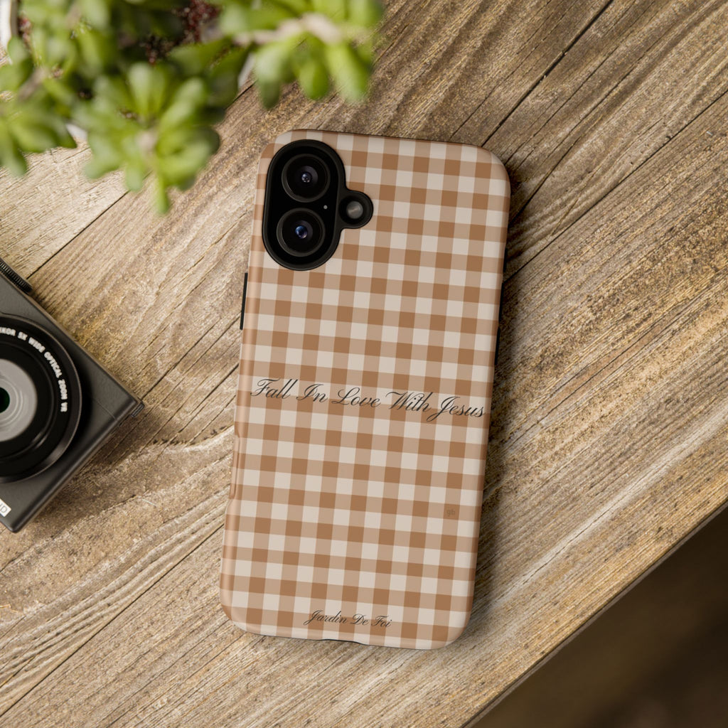 Brown Plaid Fall Case