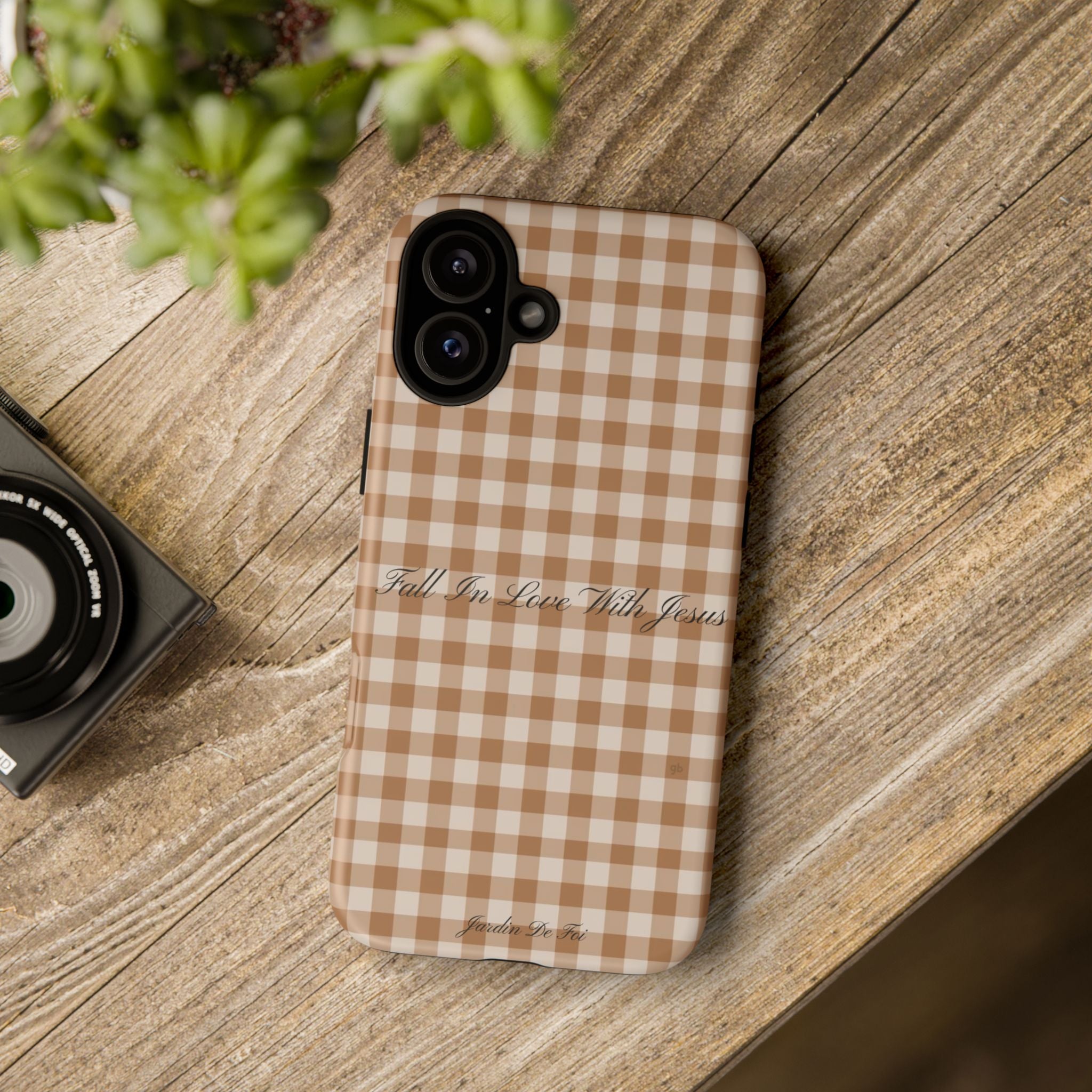 Brown Plaid Fall Case