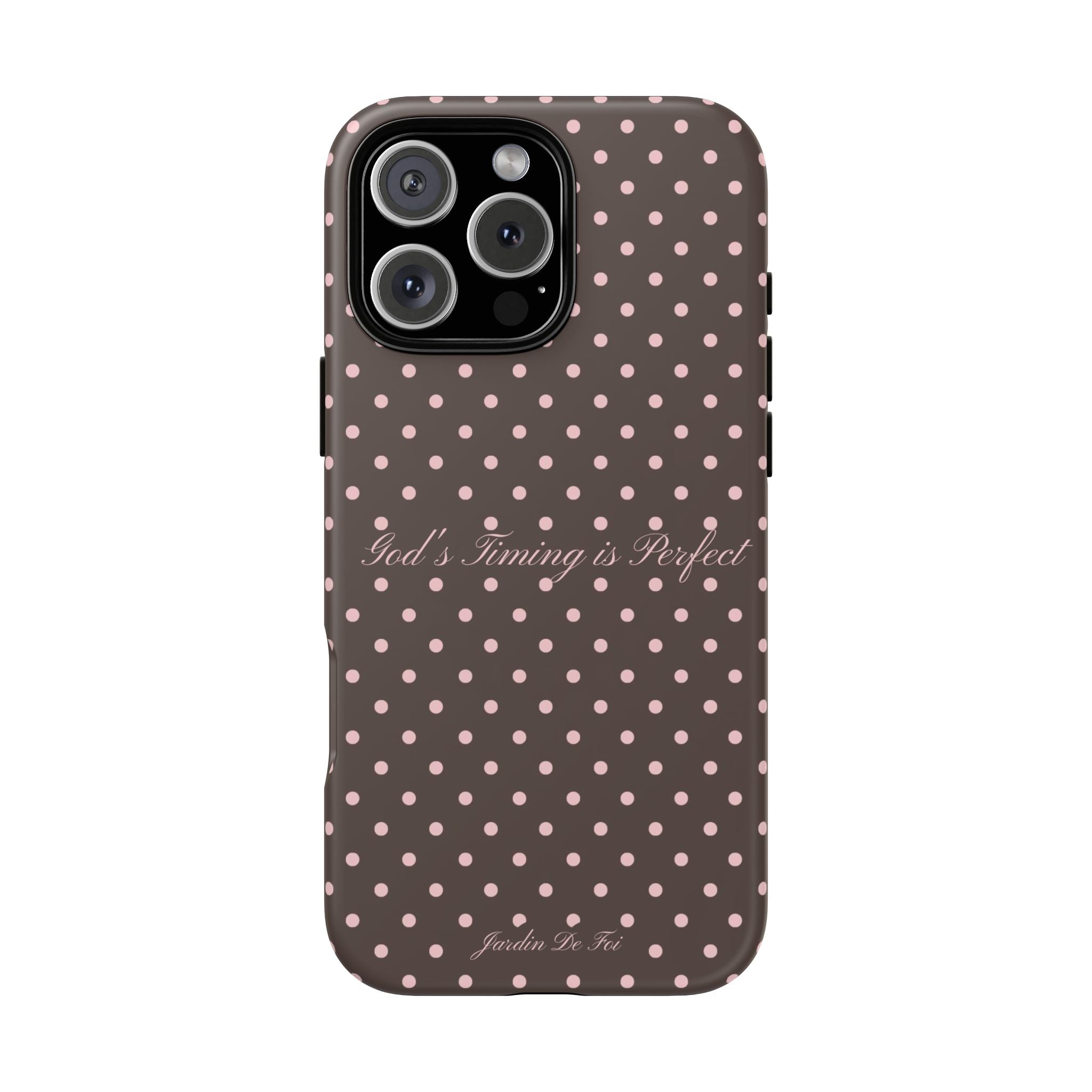 Pink & Brown Polka Dot Case
