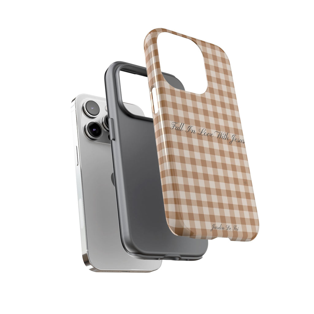 Brown Plaid Fall Case
