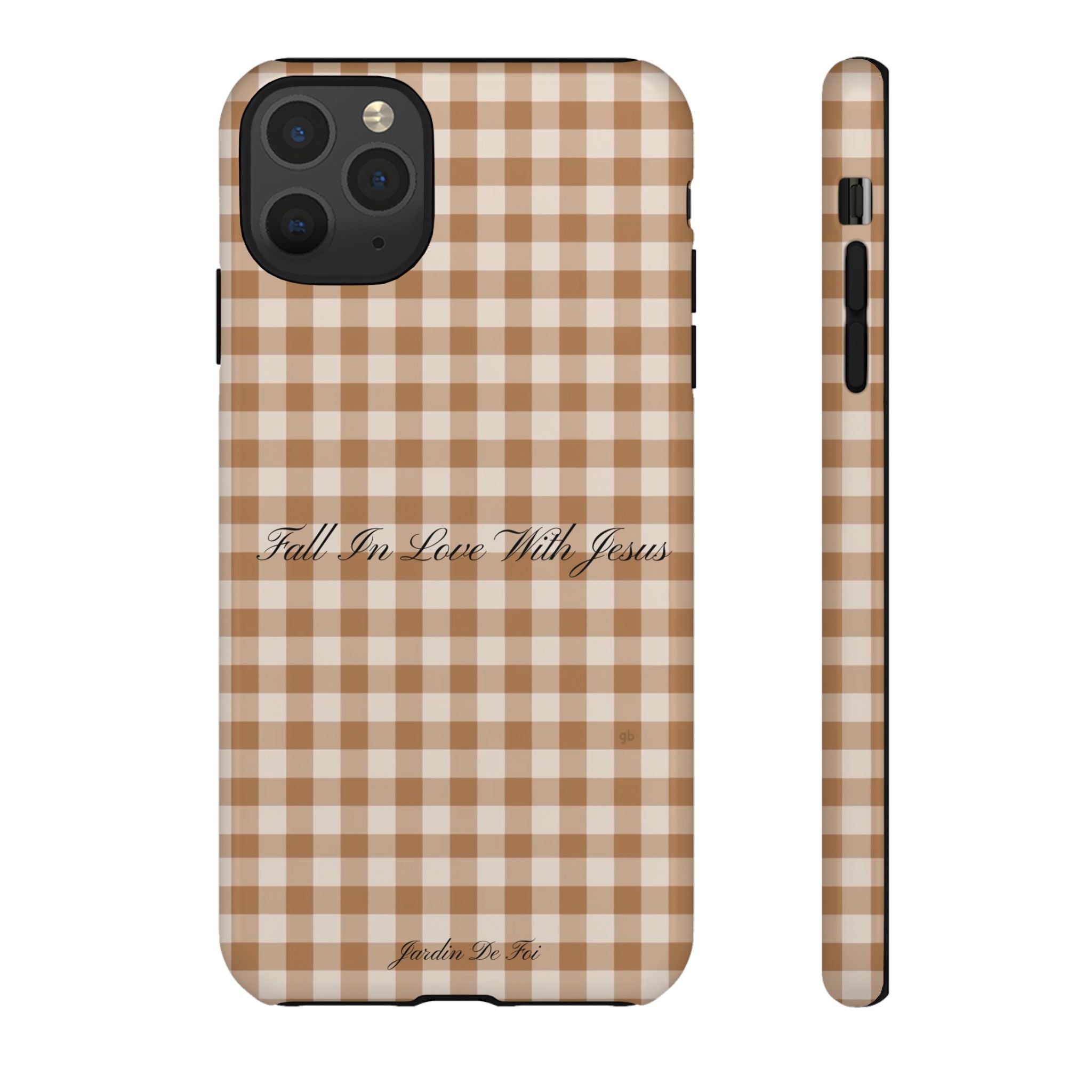 Brown Plaid Fall Case