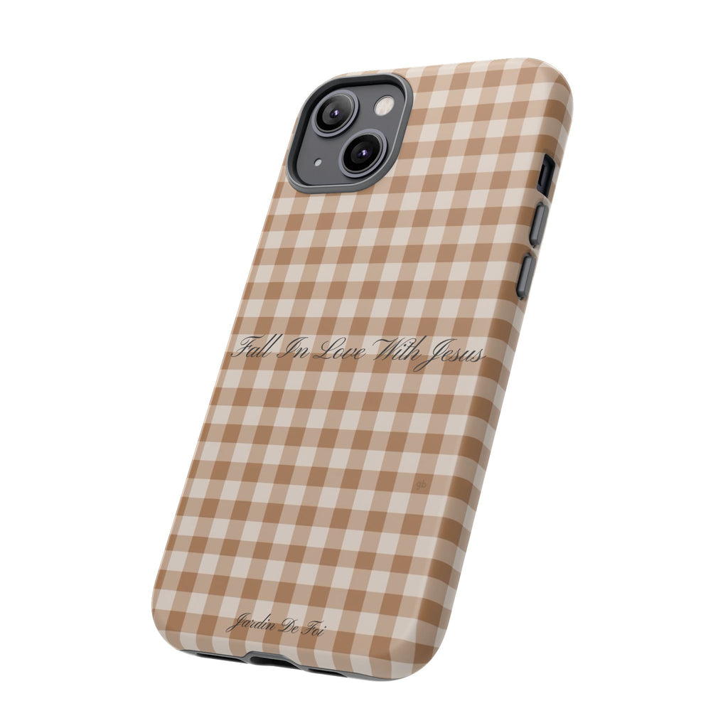 Brown Plaid Fall Case