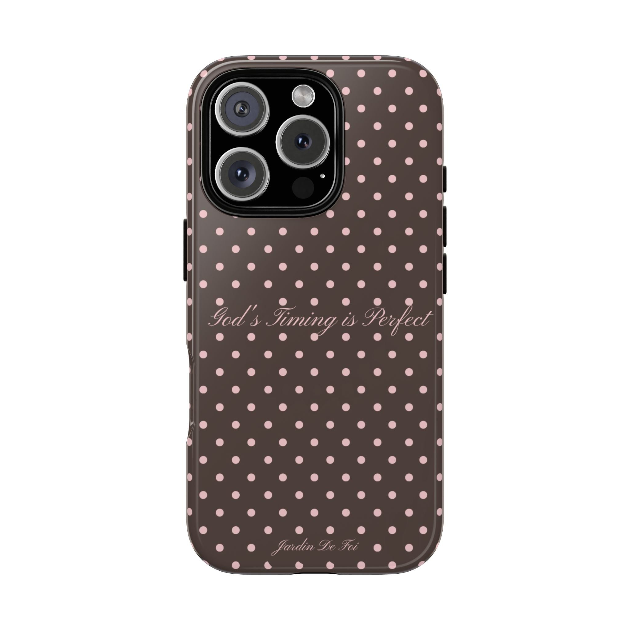 Pink & Brown Polka Dot Case