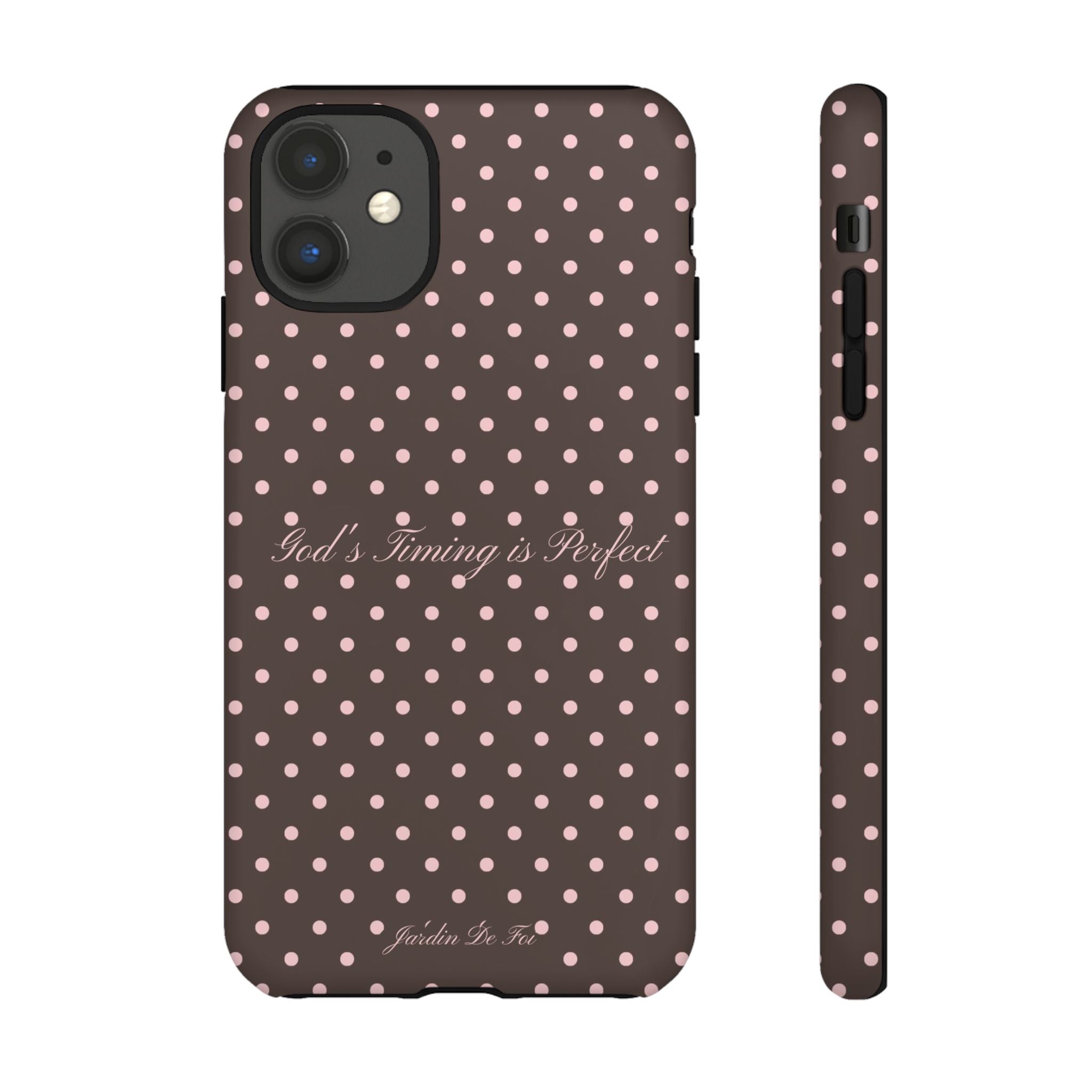 Pink & Brown Polka Dot Case