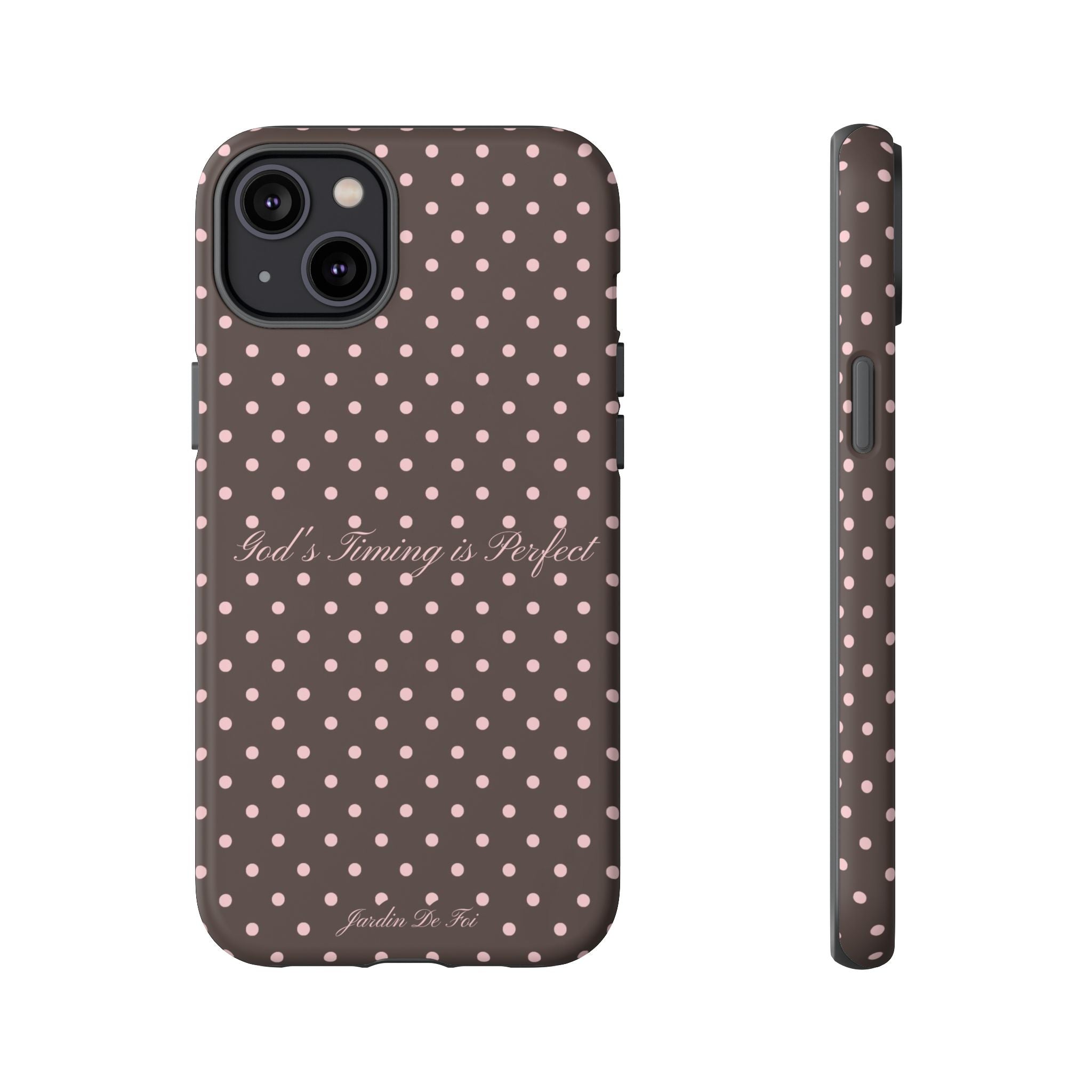 Pink & Brown Polka Dot Case