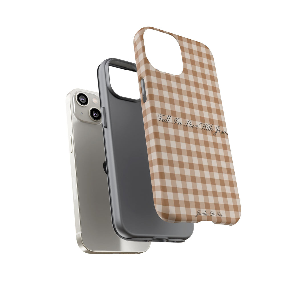 Brown Plaid Fall Case