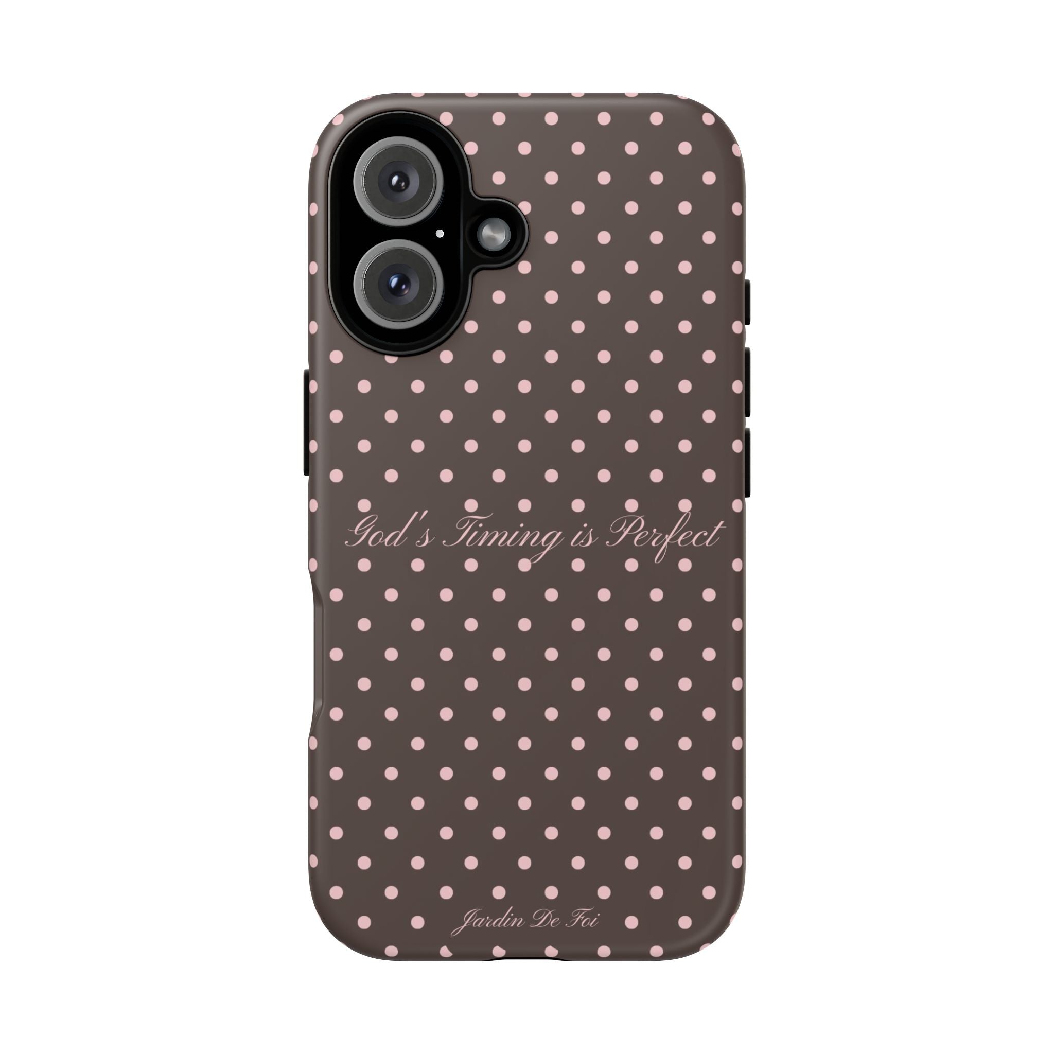 Pink & Brown Polka Dot Case