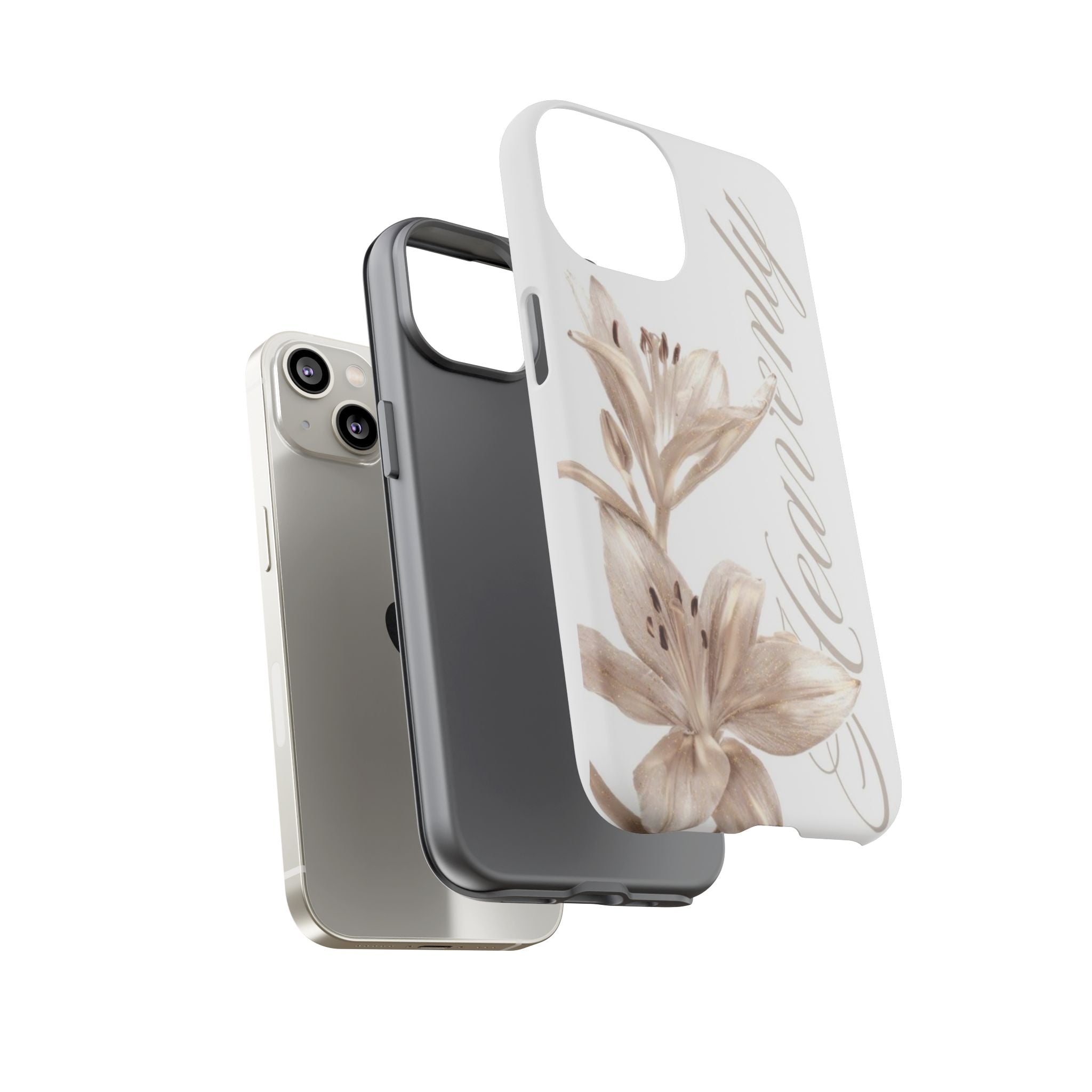 Floral 'Heavenly' Phone Case — Elegant Lily Protective Cover