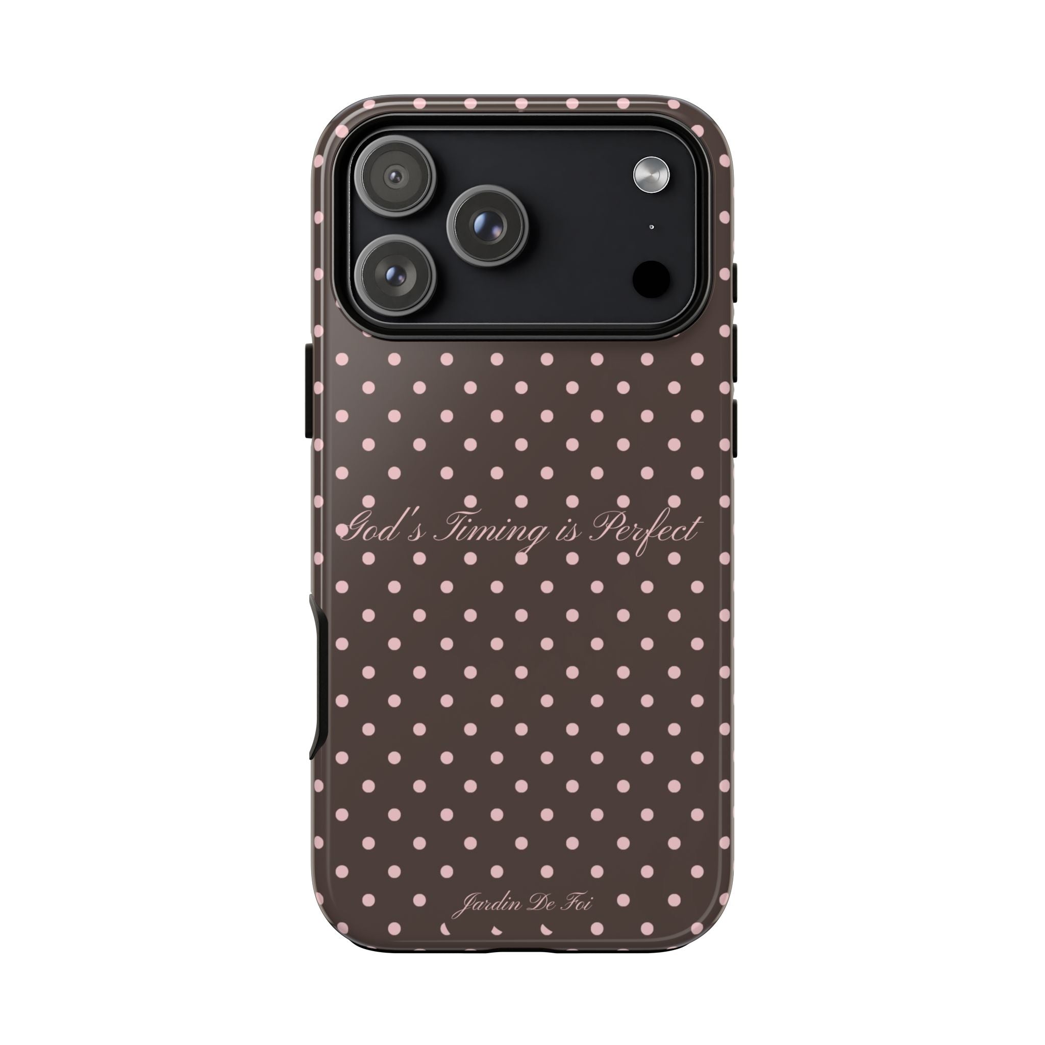 Pink & Brown Polka Dot Case