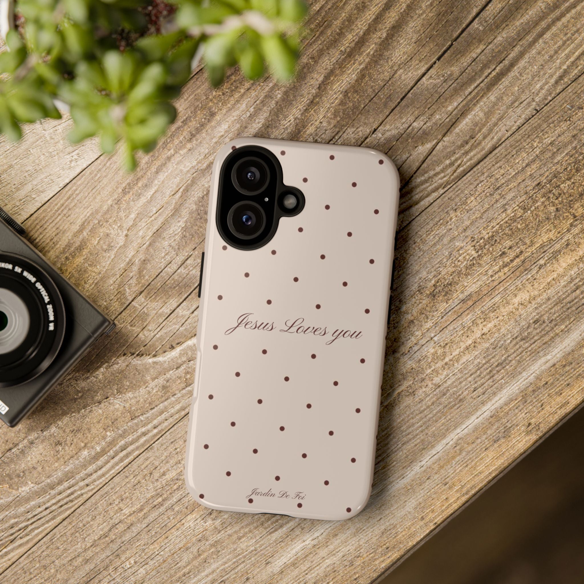Brown Polka Dot Case