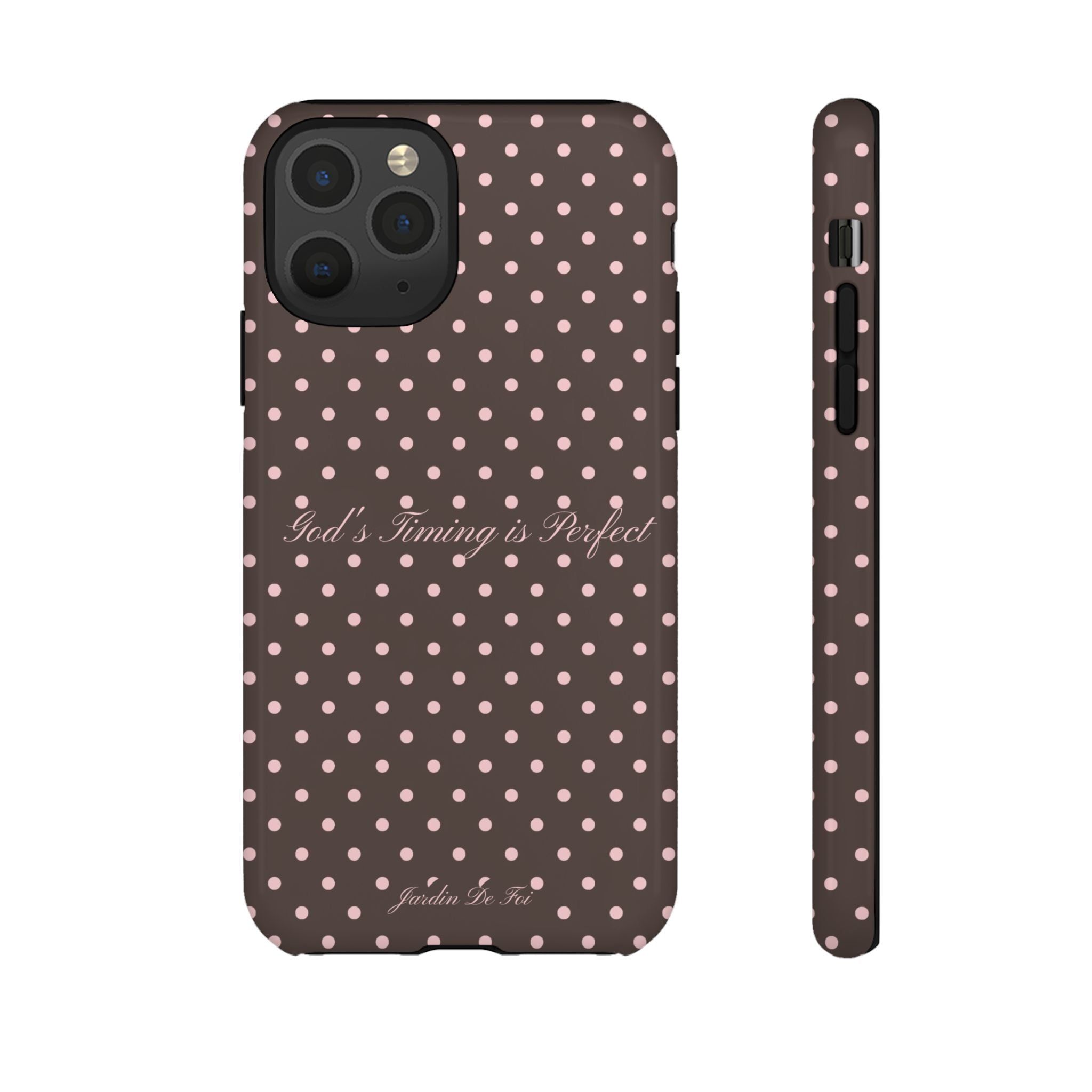 Pink & Brown Polka Dot Case